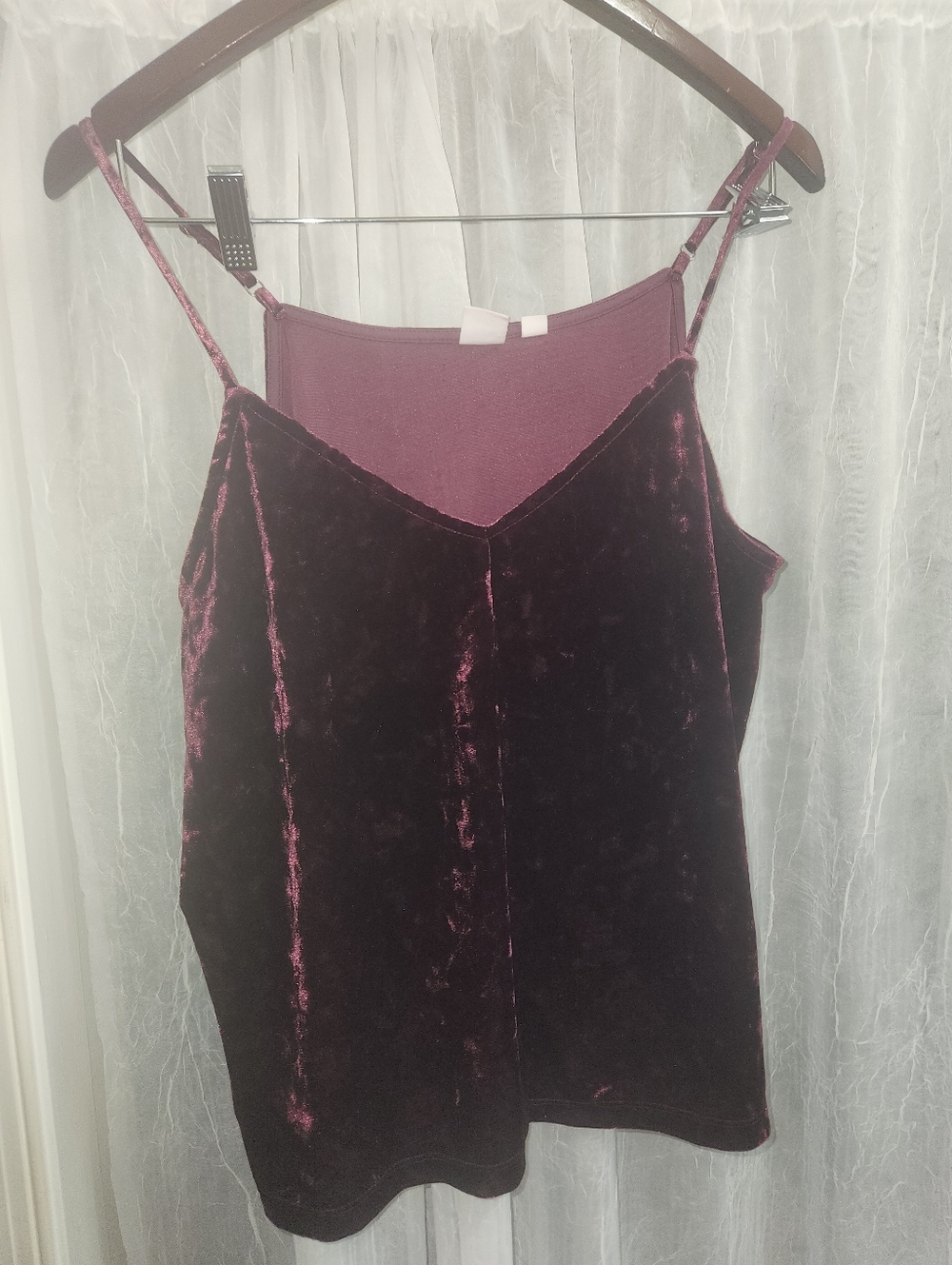Gap Velvet Slip Cami in Deep Red (Maroon) Large Petite